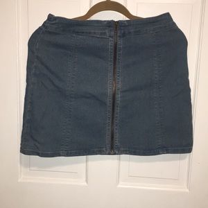 Denim mini shirt